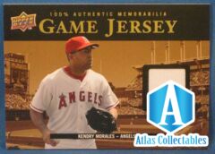 2008 UPPER DECK KENDRY MORALES AUTHENTIC GAME JERSEY 99-KM